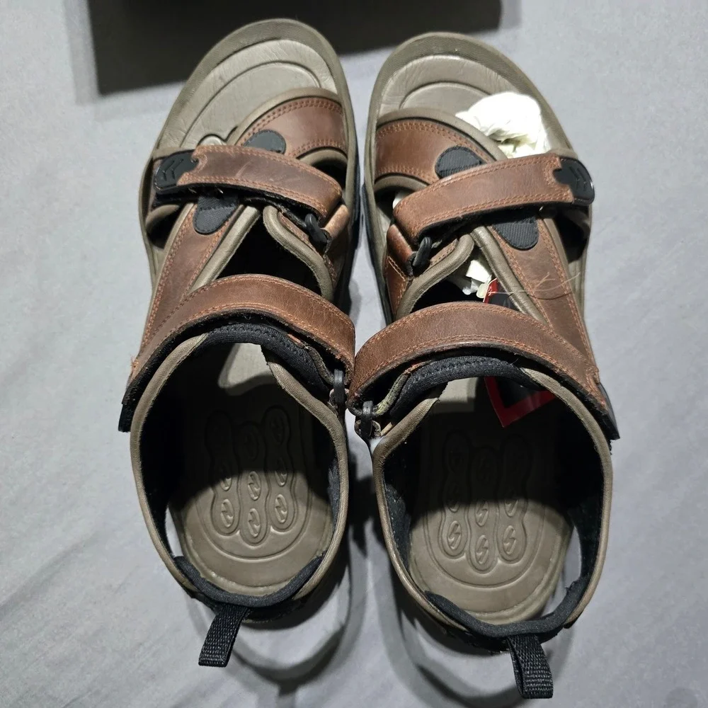 Beverly Hills Polo Club Sport Sandals Mens 13 Dark Brown 22082 Adjustable Straps